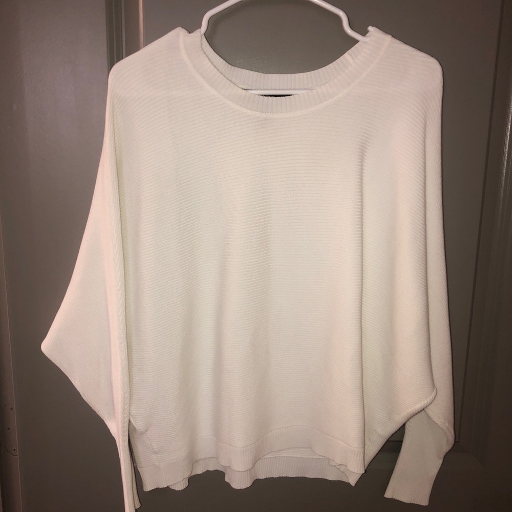 white sweater